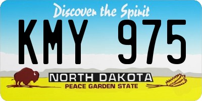 ND license plate KMY975
