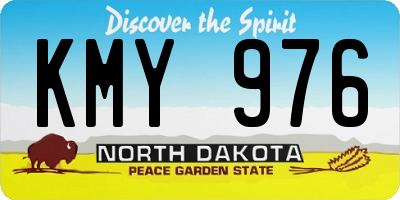 ND license plate KMY976