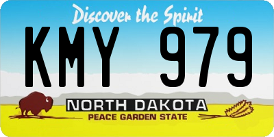 ND license plate KMY979