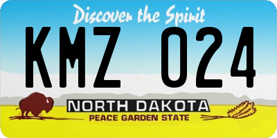 ND license plate KMZ024