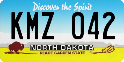 ND license plate KMZ042