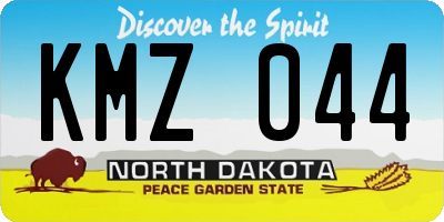 ND license plate KMZ044