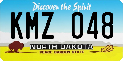 ND license plate KMZ048
