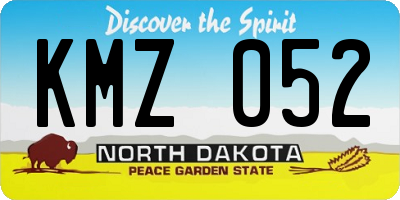 ND license plate KMZ052