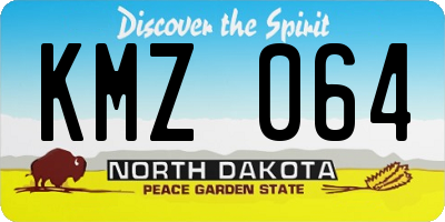 ND license plate KMZ064