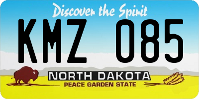 ND license plate KMZ085