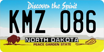 ND license plate KMZ086