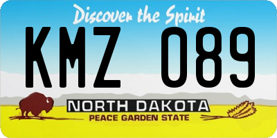ND license plate KMZ089