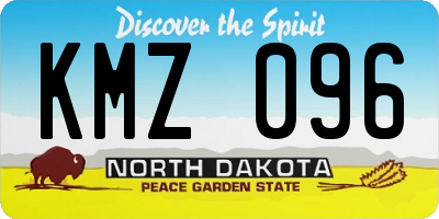 ND license plate KMZ096