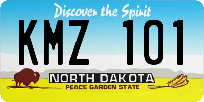 ND license plate KMZ101
