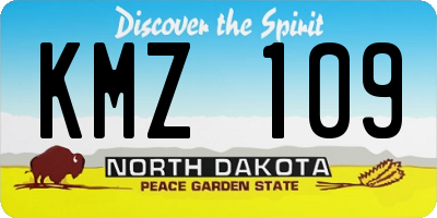ND license plate KMZ109