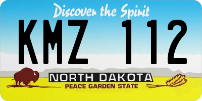 ND license plate KMZ112
