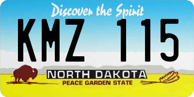 ND license plate KMZ115