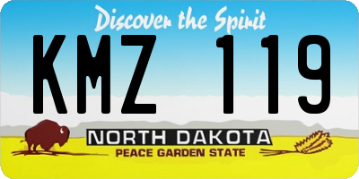 ND license plate KMZ119