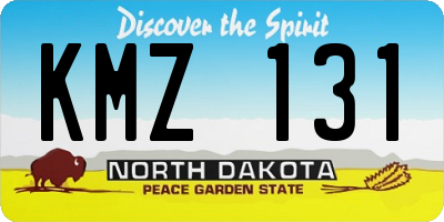 ND license plate KMZ131