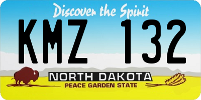 ND license plate KMZ132