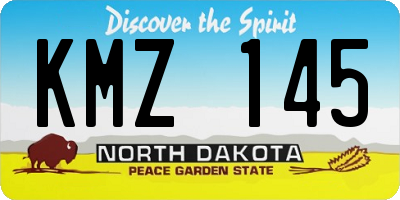 ND license plate KMZ145