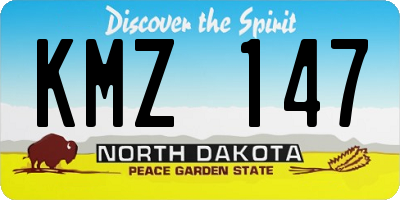 ND license plate KMZ147