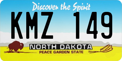 ND license plate KMZ149