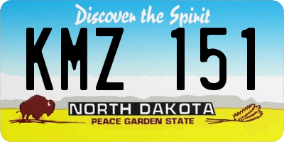 ND license plate KMZ151