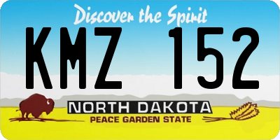 ND license plate KMZ152