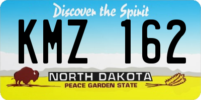 ND license plate KMZ162