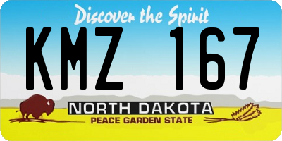 ND license plate KMZ167