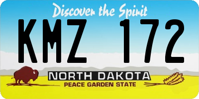 ND license plate KMZ172