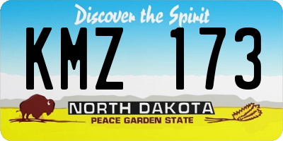 ND license plate KMZ173