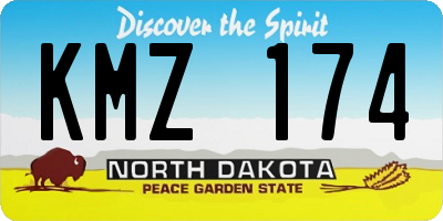 ND license plate KMZ174