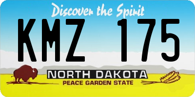 ND license plate KMZ175