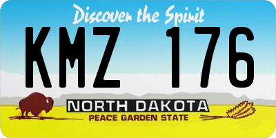 ND license plate KMZ176