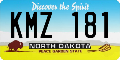 ND license plate KMZ181