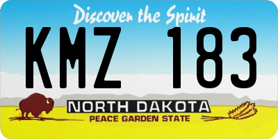 ND license plate KMZ183