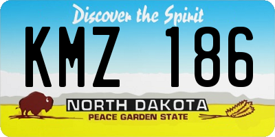 ND license plate KMZ186