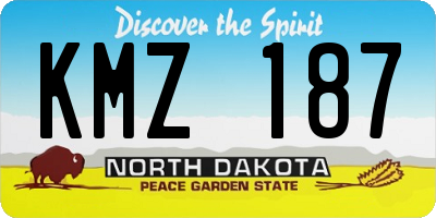 ND license plate KMZ187
