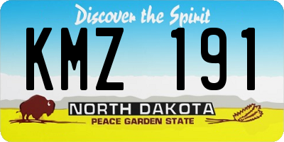 ND license plate KMZ191