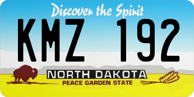 ND license plate KMZ192