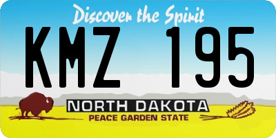 ND license plate KMZ195