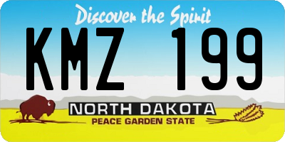 ND license plate KMZ199