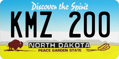 ND license plate KMZ200
