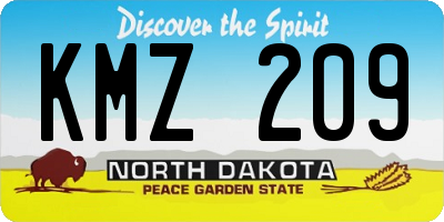 ND license plate KMZ209