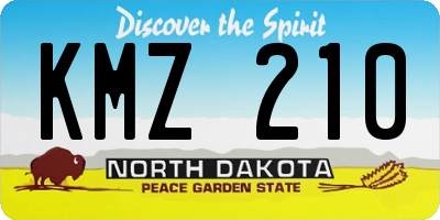 ND license plate KMZ210