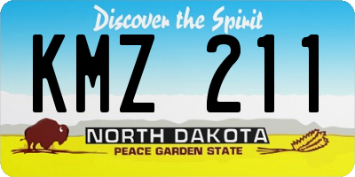 ND license plate KMZ211