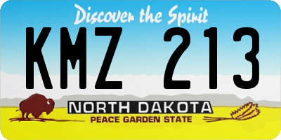 ND license plate KMZ213