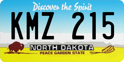 ND license plate KMZ215