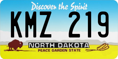 ND license plate KMZ219