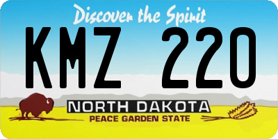 ND license plate KMZ220