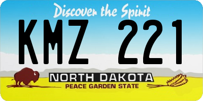 ND license plate KMZ221
