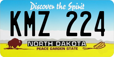 ND license plate KMZ224
